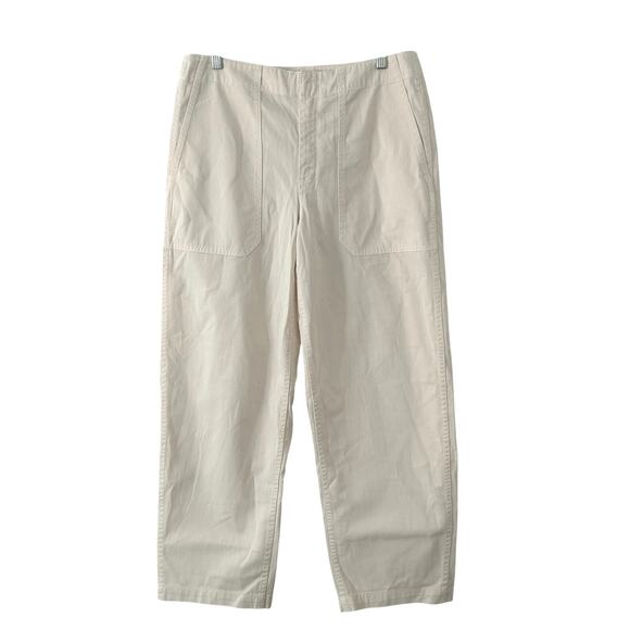 Madewell Women's Tapered Leg Utility Cotton Chino Pants Khaki 29 New - Picture 2 of 8